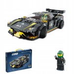 Zestaw klocków konstrukcyjnych – samochód wyścigowy czarny 324 el.