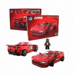 Zestaw klocków konstrukcyjnych – samochód wyścigowy czerwony 324 el.