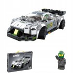 Zestaw klocków konstrukcyjnych – samochód wyścigowy biały 324 el.