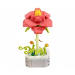 Zestaw klocków konstrukcyjnych – wieczny kwiatek czerwony 118 el.