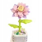 Zestaw klocków konstrukcyjnych – wieczny kwiatek różowy 118 el.