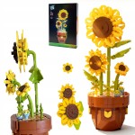 Zestaw klocków konstrukcyjnych – słonecznik w doniczce 359 el.