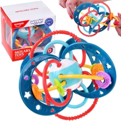 Zabawka Sensoryczna 2w1 Gryzak Grzechotka Montessori